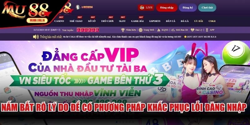Nắm bắt rõ lý do để có phương pháp khắc phục lỗi đăng nhập chuẩn