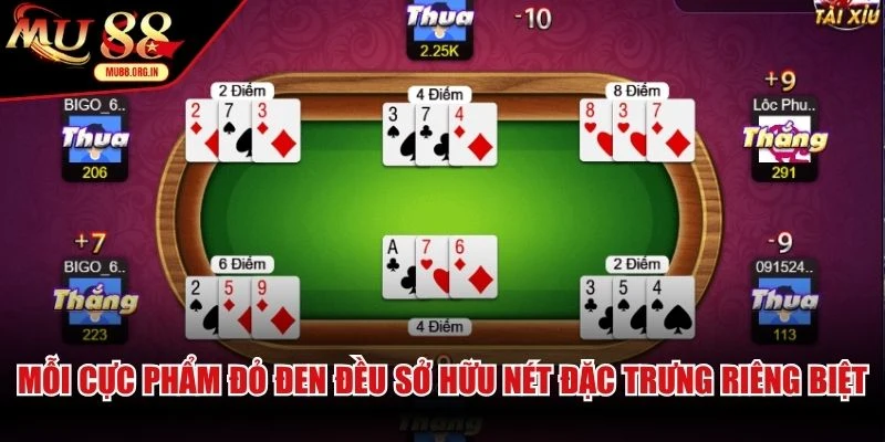 Mỗi cực phẩm đỏ đen đều sở hữu nét đặc trưng riêng biệt thú vị